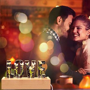 Lampe de nuit moderne 3D à LED alimentée par USB 5V avec base en bois et lumière blanche chaude à intensité variable pour la décoration de la chambre - Product Image 6