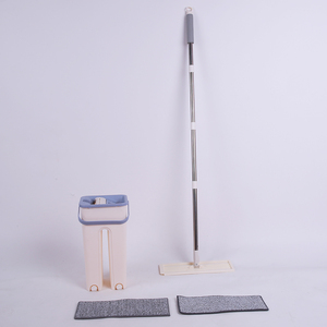 LC Professional Mini <strong>Mop</strong> Bucket Set 2 <strong>Microfibre</strong> <strong>Mop</strong> Heads Stainless Steel Pole 80%-90% Dehydration Rate Automatic Wringing - Product Image 3