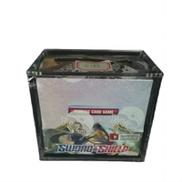 Boîte acrylique transparente TCG de haute qualité personnalisée avec couvercle magnétique, boîte de rangement pour boosters en acrylique
