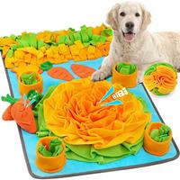 Tapis de senteur transfrontalier pour animaux de compagnie en polaire, motif carotte, jouet d'entraînement et de puzzle, anti-ennui, pour alimentation lente et découverte des odeurs