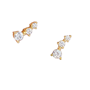 Para Foxi, pendientes de tuerca de latón de alta calidad, nuevos pendientes de barra de circonita cúbica de moda para mujer, regalo perfecto - Product Image 1