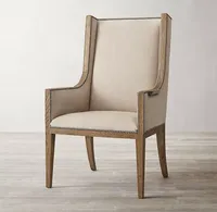Chaise à dossier haut de style moderne des années 1950 de la dynastie Sassanide, chaise de salle à manger en cuir Ames
