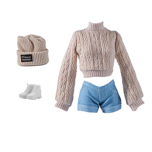<strong>Dress</strong> up Doll 30CM 1/6 Doll 11-12 Inch Clothes Set Top Wear Pants Shorts Shoes and Jewelry for 30 cm Doll - Product Image 6