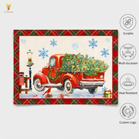 Ychon Neuerscheinung Weihnachtsmuster-Tischsets Individuell Bedruckte Tischsets Wärmeisolierende Tischmatten Weihnachtsdekoration