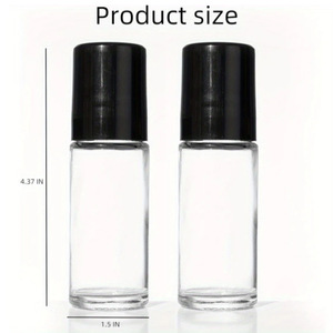 Venta al por mayor LK Packaging: Botella de vidrio cuadrada mate de 10 ml para aceite esencial, portátil, con roll-on para masajes, cosméticos y perfumes. - Product Image 2