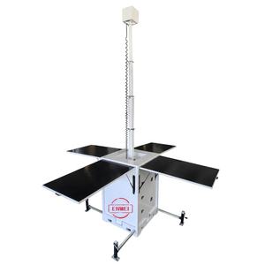 ソーラーパワーCCTVタワーモバイルセキュリティ監視ユニット一時的なエンジニアリングセキュリティ - Product Image 3