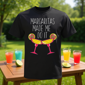 Camiseta con cita divertida de Margaritas Made Me Do It, camiseta con citas sobre el consumo de bebidas - Product Image 3