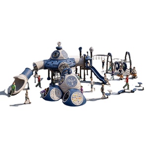 Combinaison de jeux de plein air pour jardin d'enfants, glissière en plastique, <span class=keywords><strong>grand</strong></span> ensemble d'équipement de terrain de <span class=keywords><strong>jeu</strong></span> extérieur pour enfants - Product Image 1