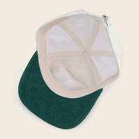 Gorra de Béisbol Personalizada para Deportes al Aire Libre, con Visera Curva, Logotipo, Dos Tonos, Estilo Vintage, Sin Estructura, 5 Paneles, de Pana, para Hombre
