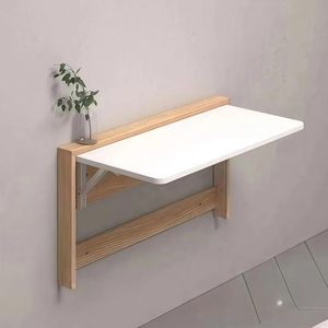 Treo tường gấp bảng gỗ có thể gập lại Tabletop Drop Leaf bàn làm việc nổi máy tính bảng cho phòng ăn phòng giặt ủi - Product Image 1
