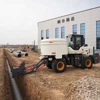 Camion malaxeur à béton 2m3, petit et portable, avec moteur diesel pour projets de construction