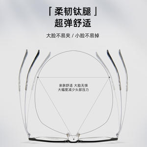 Monture de lunettes rectangulaire en titane 6097 légère, monture complète pour hommes, origine Danyang - Product Image 4