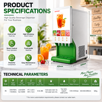 Distributeur de jus commercial automatique multi-saveurs, machine à boissons fraîches pour café et hôtel