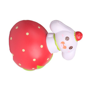 Pu Strawberry Dog Fidget Toy Slow <b>Rebound</b> Stress Relief For Kids 2 To 4 Years Unisex - Product Image 1