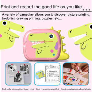 Mignon mini caméra complète d'action pour enfants, écran vidéo pour filles de Noël, impression rapide pour enfants de 2.4 pouces, appareil photo numérique HD pour enfants - Product Image 2