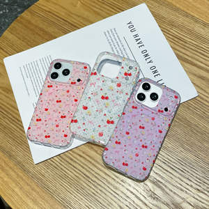 เคสโทรศัพท์ลายเชอร์รี่เต็มหน้าจอสำหรับ Apple Phone 17 PRO MAX เหมาะสำหรับเด็กผู้หญิงลายดอกไม้สำหรับ iPhone 16เคสป้องกัน15 pro/ 17 - Product Image 5