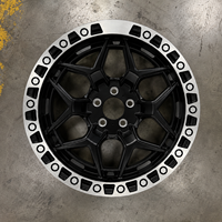 Jantes en alliage forgées concaves tout-terrain Beadlock 6x114.3 5x4.75 5x5.5 noires usinées 17 18 19 20 24 pouces pour SUV, camion, 4x4