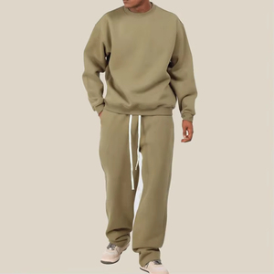 <span class=keywords><strong>Tuta</strong></span> invernale da uomo personalizzata pantaloni sportivi in cotone 350gsm <span class=keywords><strong>Set</strong></span> di Jogger <span class=keywords><strong>tuta</strong></span> girocollo Oversize <span class=keywords><strong>Set</strong></span> felpe - Product Image 2