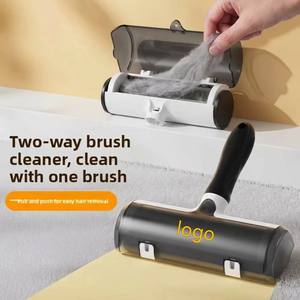 <span class=keywords><strong>Brosse</strong></span> à poils pour animaux de compagnie en fibre de polyester ABS réutilisable, auto-nettoyante, adhésive, en forme de T, avec poignée amovible personnalisable - Product Image 1