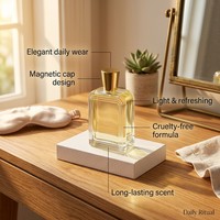 Flacon de parfum de luxe 100 ml en verre dépoli carré, dégradé, à facettes, avec pompe pulvérisatrice à fond épais, pour parfum de niche, sérigraphie