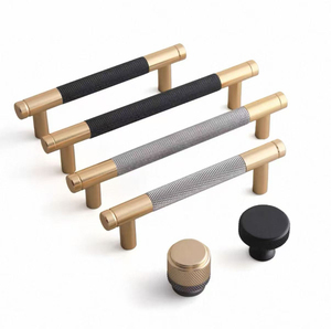 128 160 192 mm thời trang hai màu tủ quần áo tủ bếp cửa xử lý vàng đen bạc tủ quần áo núm kéo - Product Image 1