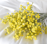 Fleur artificielle pour décoration de mariage, bouquet en plastique souple à 3 branches, toucher doux, type Gypsophile