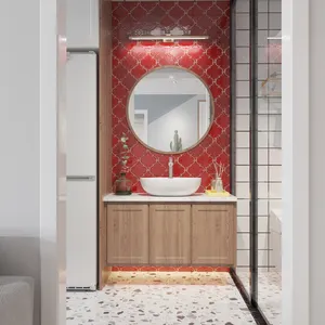 Nuevo estilo forma de linterna cocina backsplash azulejos venta al por mayor de baldosas de porcelana
