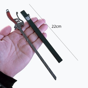 ดาบโลหะ36ดีไซน์22ซม. เครื่องประดับอนิเมะโจมตีบนไททัน1ชิ้นงานฝีมือโลหะ - Product Image 5