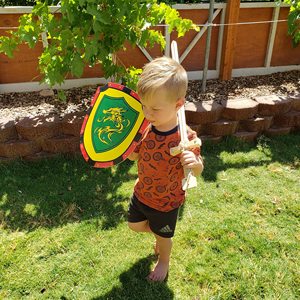 Jouet en <span class=keywords><strong>bois</strong></span> épée 2 bouclier et 2 combo jouet pour enfant - Product Image 2