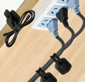 Attaches de câbles en silicone réglables avec adhésif 3M – Organiseurs de cordons ajustables en silicone avec adhésif 3M - Product Image 6