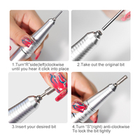 Polisseur à ongles professionnel et outil de pédicure de manucure pour les applications de pédicure et de perceuse à ongles professionnelles
