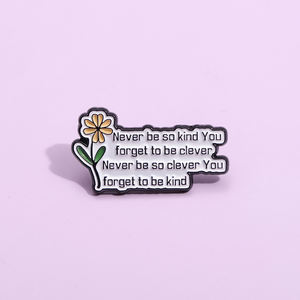 賢いエナメルピンになるのを忘れないようにするフラワーブローチラペルバッジ卸売ジュエリーギフト - Product Image 1