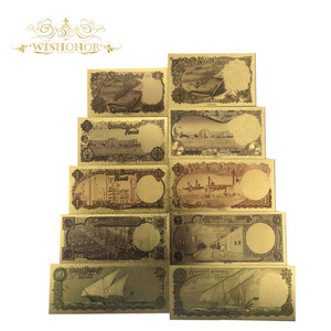 Mooie Koeweitse bankbiljetten in 24k verguld goud voor cadeaus - Product Image 2