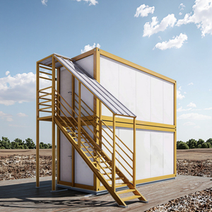 2 piani modulare edificio per uffici Flat Pack residenziale contenitore <span class=keywords><strong>abitabile</strong></span> staccabile contenitore negozio Mini contenitore casa - Product Image 3