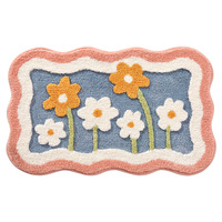Petit tapis de bain antidérapant frais Absorption d'eau forte à séchage rapide tapis de flocage tapis de pied pour la maison salle de bain Style enfant