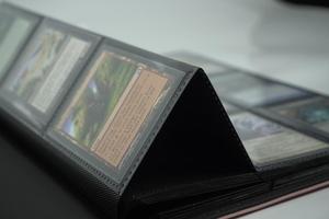 Nouveau style, classeur de cartes à collectionner en cuir PU noir personnalisé à 9 pochettes, pages intérieures en PP pour collection de cartes, échantillon disponible - Product Image 2