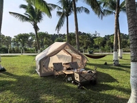 Tente de camping gonflable multi-personnes pour l'extérieur, en tissu Oxford, portable, pour voyages et aventures