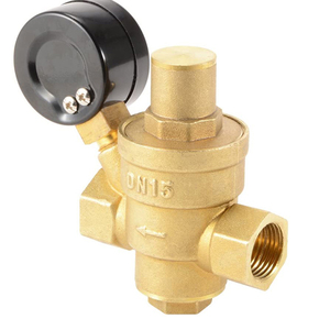Valve verte DN20 NPT 3/4 ''régulateur régulateur <span class=keywords><strong>de</strong></span> <span class=keywords><strong>pression</strong></span> d'<span class=keywords><strong>eau</strong></span> en laiton réducteur PN 1.6 réglable avec jauge - Product Image 4