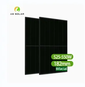 Hot bán 525Watts 530W 540W 550W panel năng lượng mặt trời Chất lượng cao tế bào 144 hai mặt mono nửa tế bào PV mô-đun