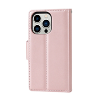 Étui magnétique Hanman pour iPhone – Étui portefeuille 2-en-1 en cuir divisé pour iPhone 18, 17, 16E, 15, 14, 13, 12, 11 Pro Max