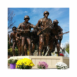 Tùy Chỉnh Ngoài Trời Nhà Vườn Công Viên Trang Trí Cuộc Sống Kích Thước Kim Loại Người Lính Điêu Khắc Brass Mỹ Đồng Người Lính Với Súng USA Bức Tượng - Product Image 5