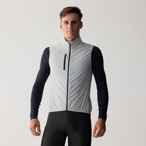 سترة مخصصة لركوب الدراجات مقاومة للرياح سترة رجالي مقاومة للماء لركوب الدراجات على الطريق بلا أكمام جيوب جيليه من الشركة المصنعة للبيع بالجملة - Product Image 5