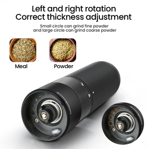 Modern Design USB Rechargeable Black <b>Pepper</b> Seasoning Sea Salt and <b>Pepper</b> Mill for Chefs - Product Image 4