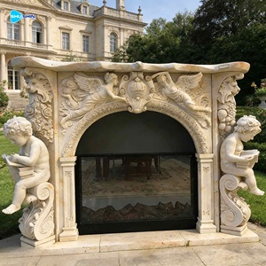 लिविंग रूम संगमरमर की पत्थर की फिजगह पत्थर के मैटल इटैलियन संगमरमर के चारों ओर - Product Image 4