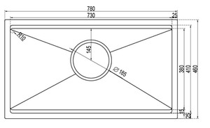 Évier de cuisine simple en acier inoxydable 304, fait main, brossé, qualité commerciale, du Vietnam, prix abordable - Product Image 3