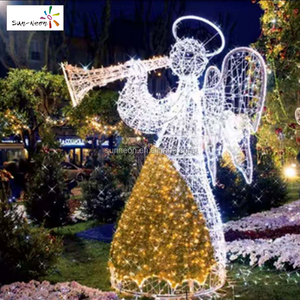 Decoración navideña exterior tridimensional con ángeles LED para calles - Product Image 2