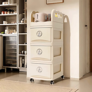 Portable <b>Storage</b> <b>Cart</b> 4 Layers Drawer Cabinet With Wheels For Backpack Office Desk Organization - Product Image 5