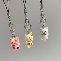 Y2K Katzen-Schlüsselanhänger Retro Einfacher Anime-Cartoon-Tier-Handyanhänger Schlüsselring Niedlicher Anhänger Schmuck Geschenk für Frauen Mädchen
