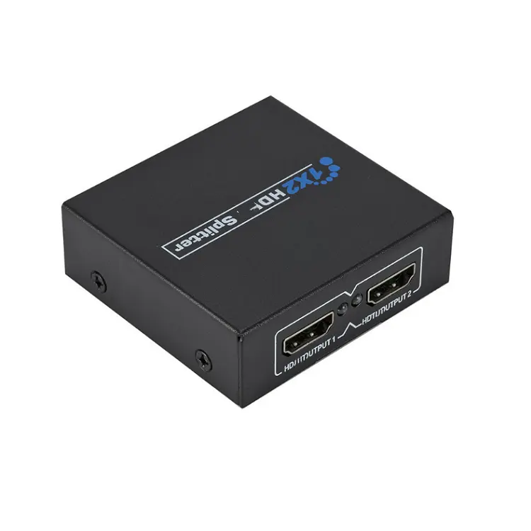 HDTV Monitor Projector Splitter 1 In 2 Out Out Adapter Support 2K 3D Splitter Power Supply