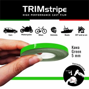 Strisce adesive Kawa Trim Green per auto 5 MM X 10 MT attrezzature per la riparazione del corpo - Product Image 1